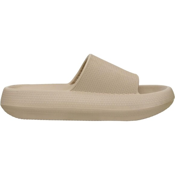 CUSHIONAIRE Khaki Feather Platform Recovery Cloud Slide Sandals - US 7 - Picture 3 of 5